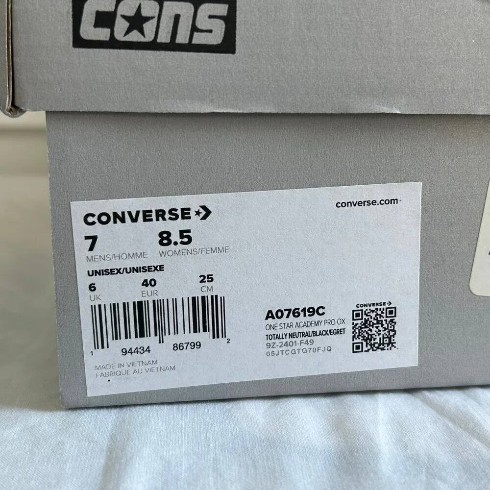 NWT Converse Mens One Star Academy Pro Suede Gray Low Sneakers Lace Up‎ Size 7